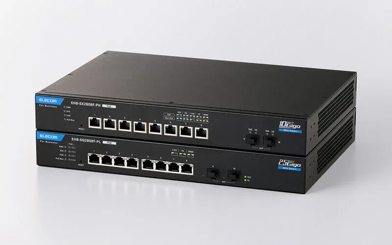 ネットワークスイッチ、エレコム、PoE、10ギガ、2.5ギガ、ウェブスマート、ハブ、ネットワーク機器、ビジネス向け、イーサネット、SFPポート