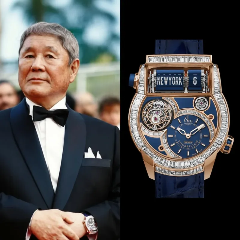 Takeshi Kitano wearing Jacob & Co. watch