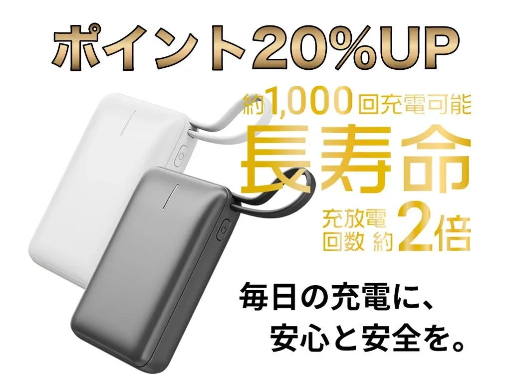 リン酸鉄モバイルバッテリー 長寿命