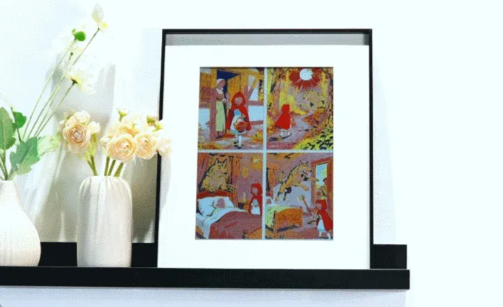 赤ずきんの物語のイラストフレーム