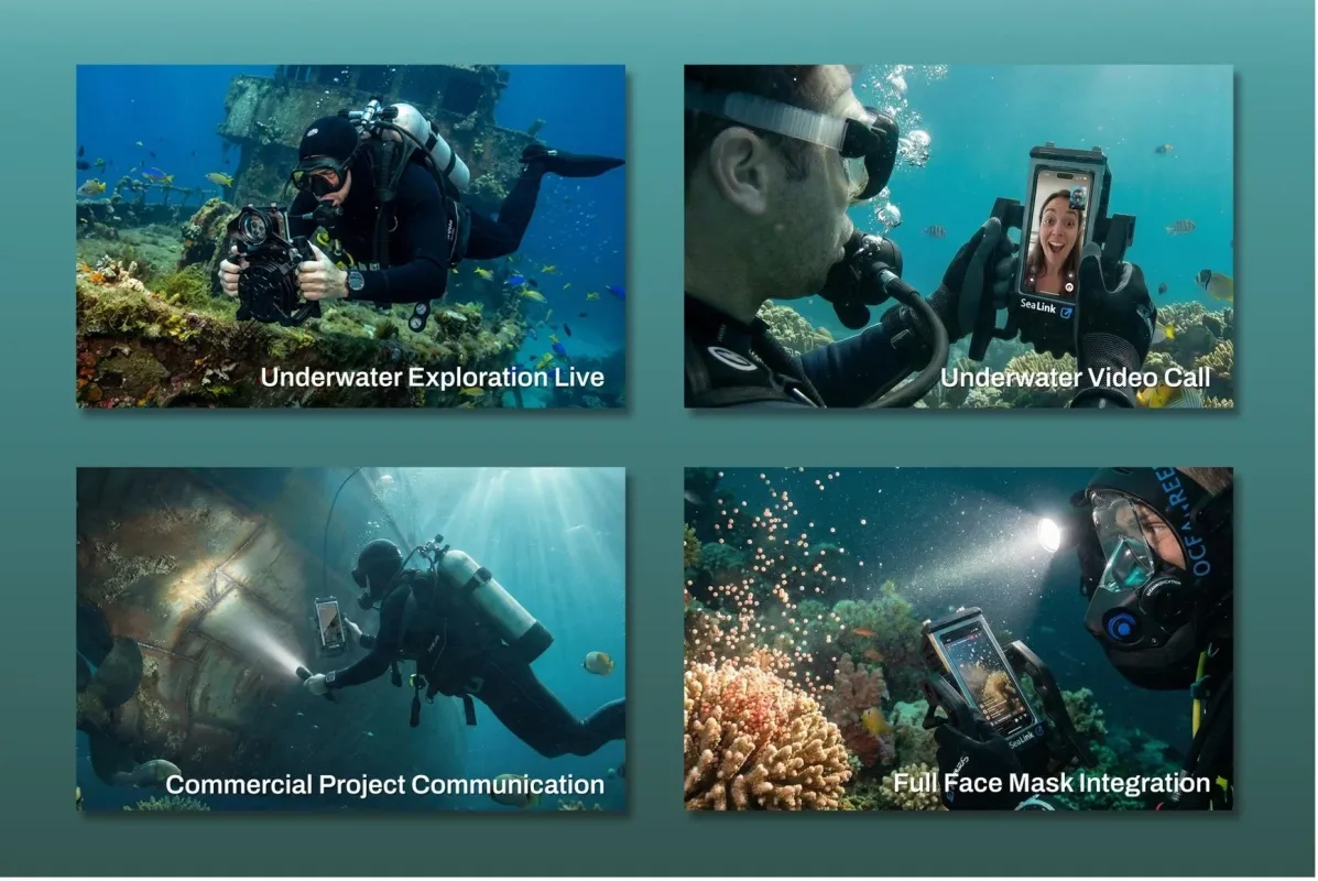 ダイバー向け水中通信技術の多様な利用シーン