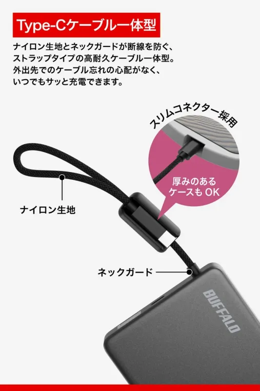 Type-Cケーブル一体型