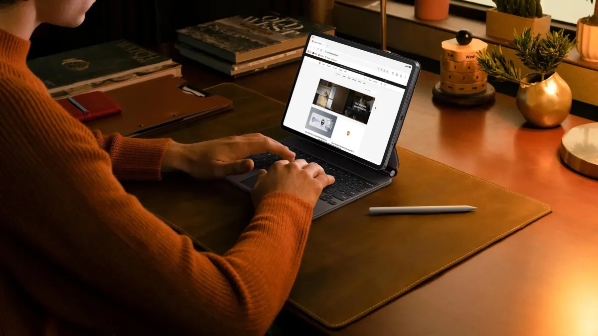 ワークスペースのタブレット
