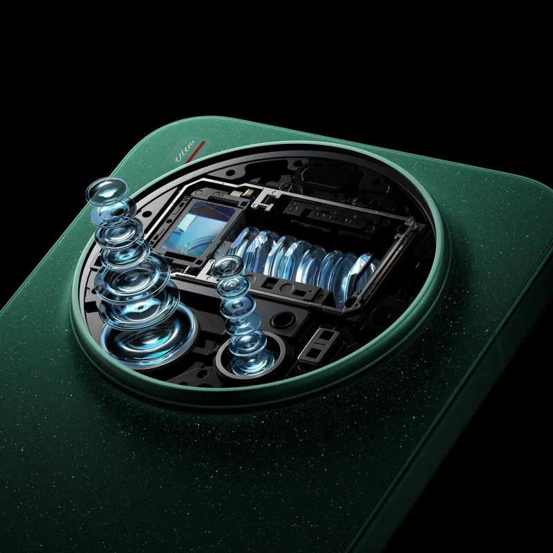 スマートフォンの背面カメラモジュールが分解された状態