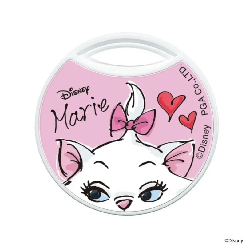 マリーの顔が描かれた丸いアイテム