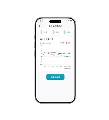 聞こえ調整アプリの画面