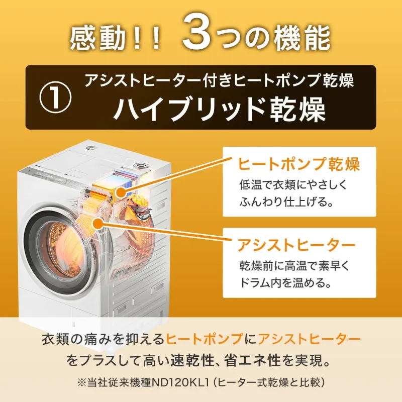 ハイブリッド乾燥機能