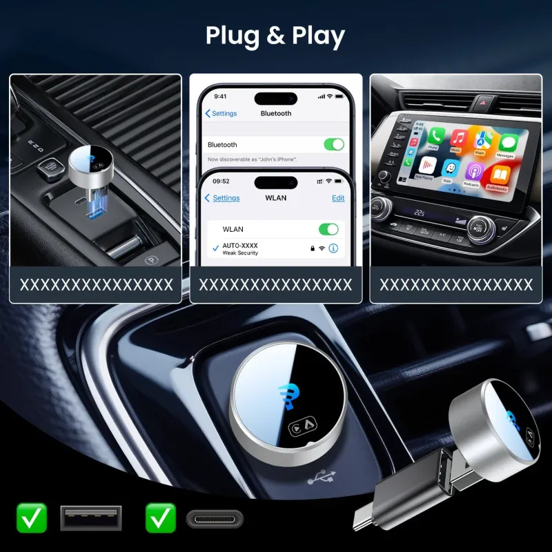 車載用Bluetoothアダプターの「Plug & Play」接続方法