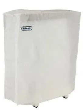 DeLonghiのロゴが入った白い保護カバー