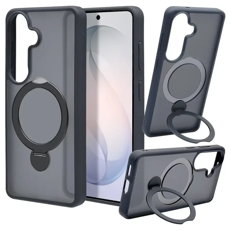 スマートフォンケース,スマホカバー,リングスタンド,マグネット対応,保護ケース,ガジェットアクセサリー,ダークグレー,スマホリング