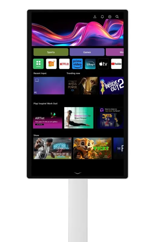 スマートテレビのホーム画面