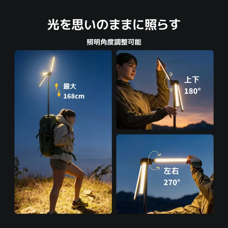 照明角度調整可能