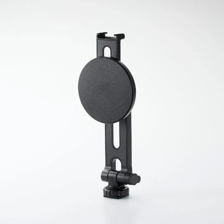 白い背景に置かれた黒いスマートフォンホルダー