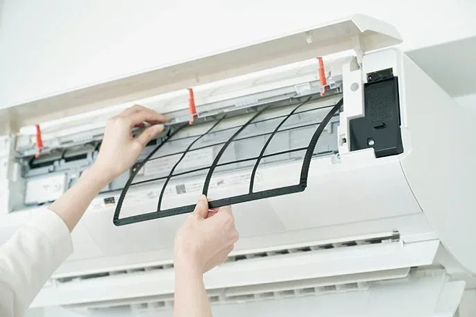 フィルター掃除の様子