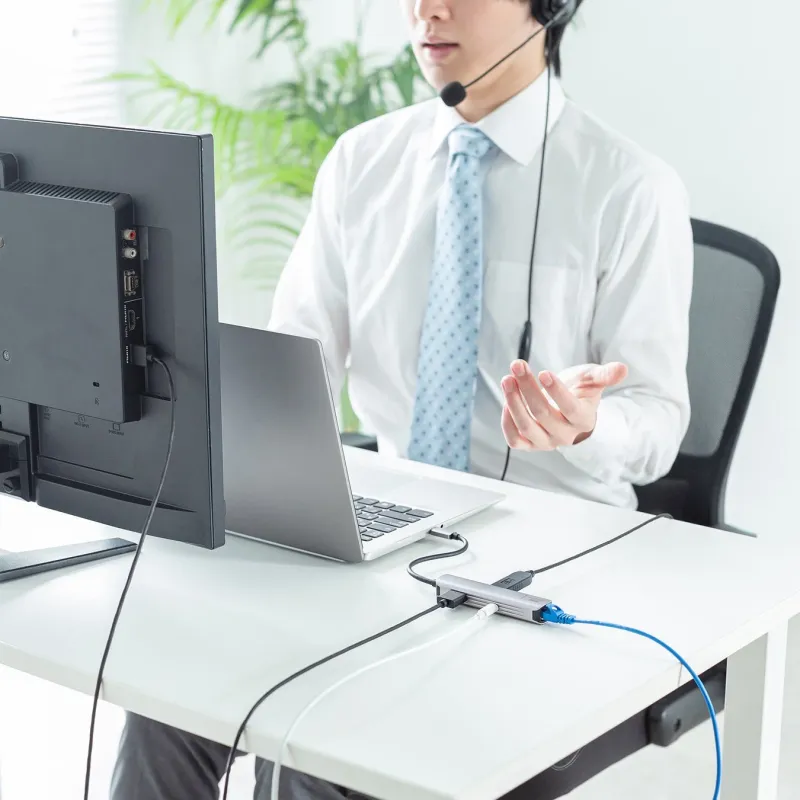 有線LANポート搭載で安定した通信