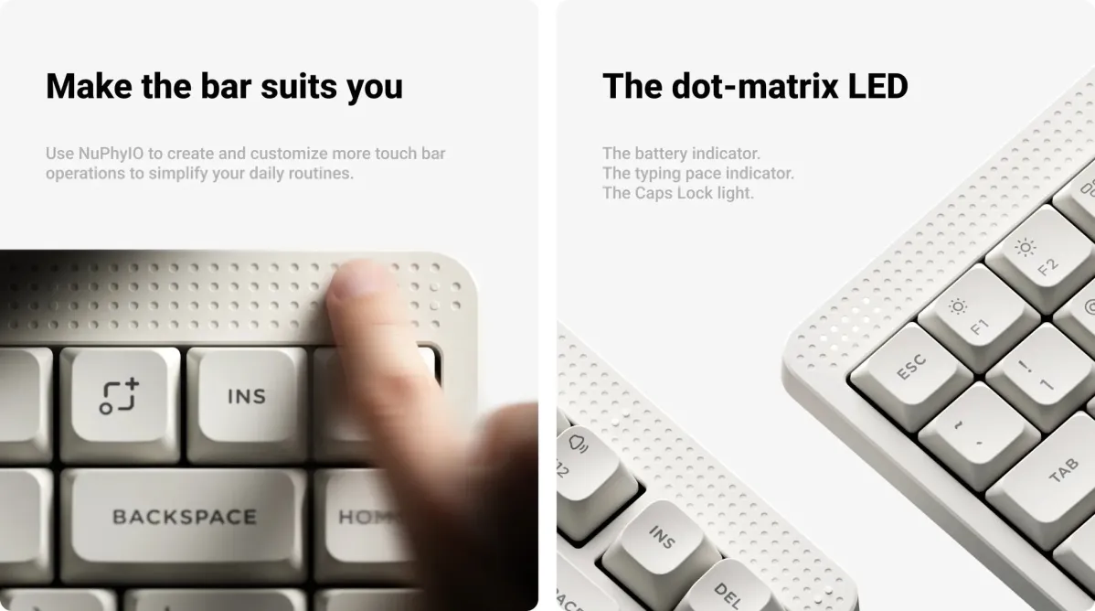 タッチバーとドットマトリクスインジケーター